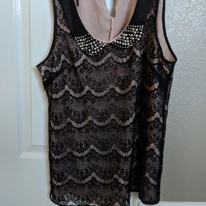 Pink & Black lace top